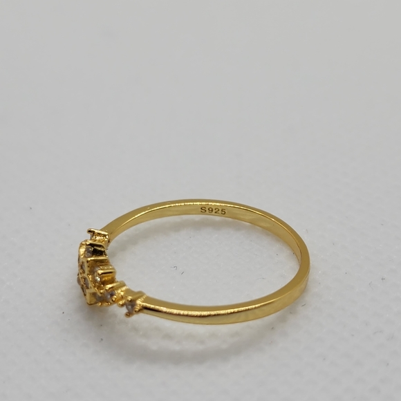 18K Yellow Gold Plated 925 Sterling Silver Ring - Picture 11 of 12